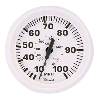 Faria Beede 33113 Dress Speedometer 80 Mph Pitot 4 White