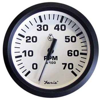 Faria 32905 Euro Tachometer 7 Gauge All Outboard White 4