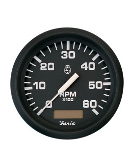 Faria 32832 Euro Tachometer Gauge 6000 Rpm With Hourmeter Gas 4