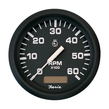 Faria 32832 Euro Tachometer Gauge 6000 Rpm With Hourmeter Gas 4