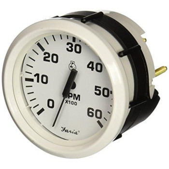 Faria 30033484 33103 Dress Tachometer 6000 Rpm Gas 4 White