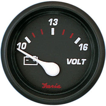 Faria 14605 Pro Voltmeter Gauge 1016 Vdc Red 2