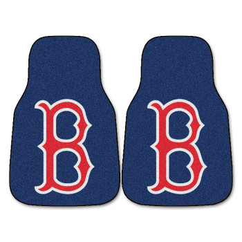 Mlb Boston Red Sox Carpet Car Mat Set 2 Pieces