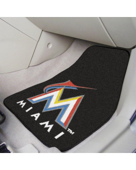 Mlb Miami Marlins 2 Piece Front Car Mats