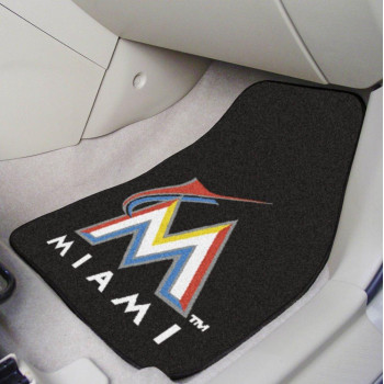 Mlb Miami Marlins 2 Piece Front Car Mats