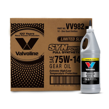 Valvoline Synpower Sae 75W140 Full Synthetic Gear Oil 1 Qt Case Of 12