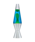 Lava Lite 2124 The Original 145Inch Silver Base Lamp With Yellow Wax In Blue Liquid