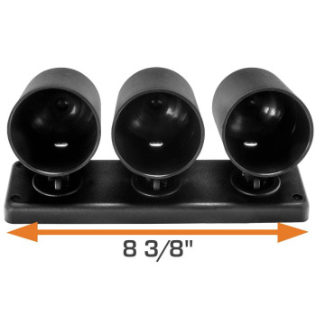 Glowshift Universal Black Triple Gauge Swivel Dashboard Pod Fits Any Makemodel Swivels 360 Degrees Abs Plastic Mounts