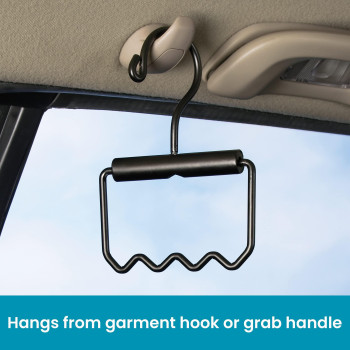 High Road Heavy Duty Car Clothes Hanger With Carry Handle And Hooks For Dry Cleaning Moving And Road Trips