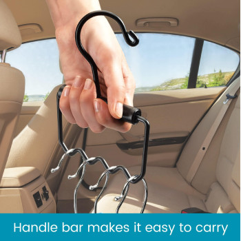 High Road Heavy Duty Car Clothes Hanger With Carry Handle And Hooks For Dry Cleaning Moving And Road Trips