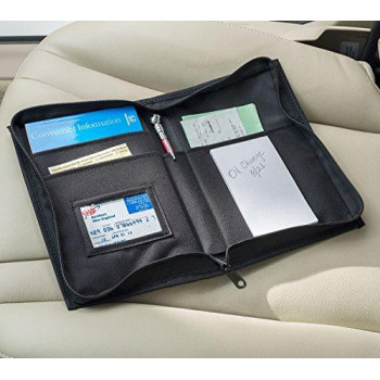 High Road Car Glove Box Organizer Registration And Insurance Document Holder And Car Manual Holder With Flexible Secure Zippere