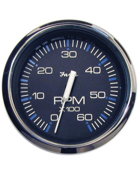 Faria 33710 Chesapeake Stainless Steel Tachometer 6000 Rpm 4 Black