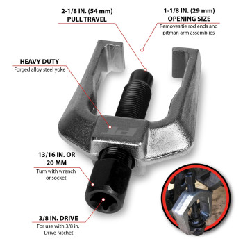 Performance Tool W80557 Tie Rod Endpitman Arm Puller