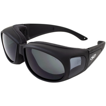 Global Vision Outfitter Padded Fitover Motorcycle Safety Sunglasses Smoke Lens