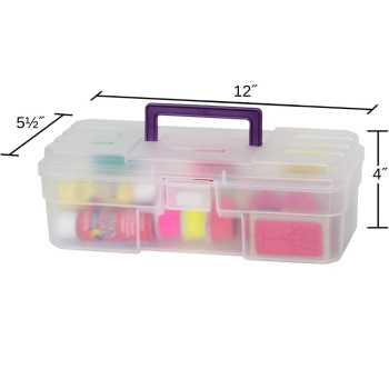 Akromils 12Inch Probox Plastic Art Supply Hobby Or Craft Storage Toolbox Model 09912Clpur 12Inch X 512Inch X 4Inch