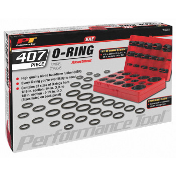 Performance Tool W5202 Oring Assortment 407Piece