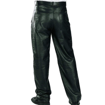 Xelement 860 Mens Classic Black Loose Fit Motorcycle Casual Leather Pants 46