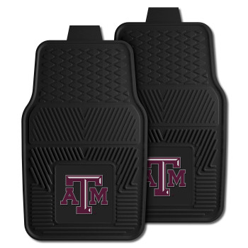 Fanmats 8767 Texas Am Aggies 2Piece Heavy Duty Vinyl Car Mat Set Front Row Floor Mats All Weather Protection Universal Fit