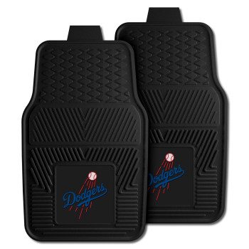 Fanmats 8841 Los Angeles Dodgers 2Piece Heavy Duty Vinyl Car Mat Set Front Row Floor Mats All Weather Protection Universal F