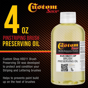 Custom Shop Pinstripepinstriping Brush Preserving Oil