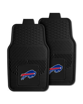 Fanmats 8887 Buffalo Bills 2Piece Heavy Duty Vinyl Car Mat Set Front Row Floor Mats All Weather Protection Universal Fit De