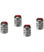 Roadpro Rpcrvc4R Red Chrome Finish Colored Tip Valve Cap Pack Of 4