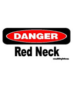 Danger Red Neck Bumper Stickerdecal