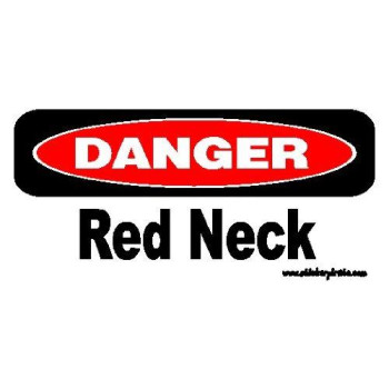 Danger Red Neck Bumper Stickerdecal