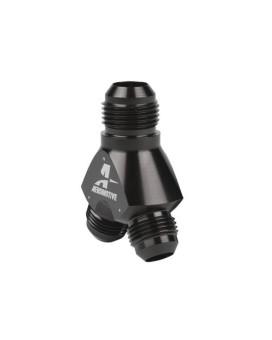 Aeromotive 15675 High Flow Y Fitting- 10 AN to -08 AN Black<BR>