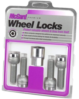 Mcgard 28020 Chrome Bolt Style Radius Seat Lock Bolt Set M14 X 15 Thread Size Set Of 4