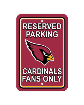 Arizona Cardinals Sign 12X18 Plastic Reserved Parking Style Co