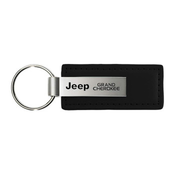 Automotive Gold Inc Leather Key Fob For Jeep Grand Cherokee Black