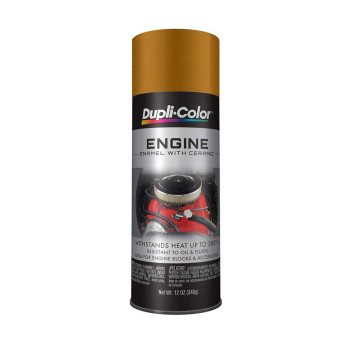 Duplicolor De1604 Engine Enamel Spray Paint With Ceramic Universal Gold 12 Oz Aerosol Can