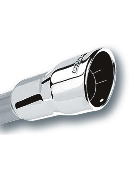 Borla 20251 Exhaust Tip 3 Inlet 425 Single Round Rollededge Anglecut Intercooled Outlet 4 Long Tip Embossed With Bo