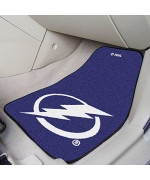 NHL 2 Piece Novelty Carpeted Car Mats Size: 16 x 23, NHL Team: Tampa Bay Lightning