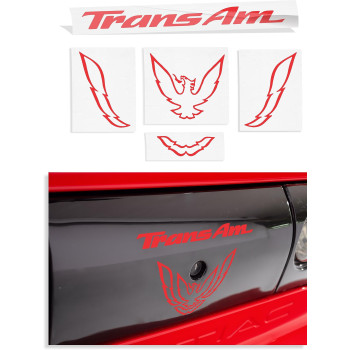 Trans Am Rear Panel Overlay Decal 9302 Trans Am Color Gloss Red