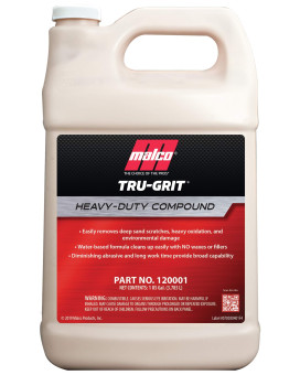 Malco Tru Grit Heavy Duty Buffing And Polishing Compound For Carsautomotive Paint Correction And Detailingremoves 10001500