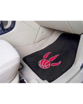 Fanmats Sports Team Logo National Basketball Association Toronto Raptors 2 Piece Carpeted Car Mats 18X27