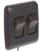 Jr Products 12235 Black Double Spst Onoff Switch With Bezel