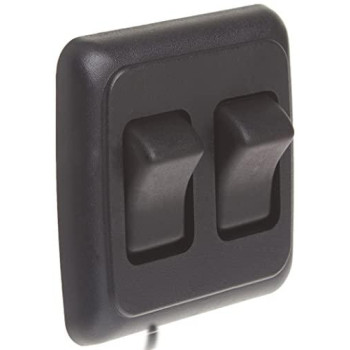 Jr Products 12235 Black Double Spst Onoff Switch With Bezel