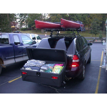 Stowaway Standard Cargo Carrier With Swingaway Frame For 2 Hitch Black