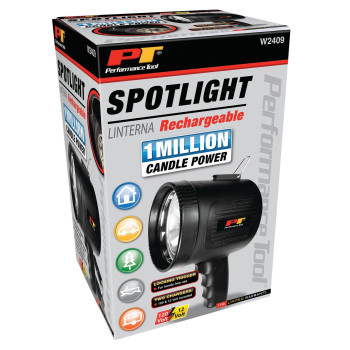 Performance Tool W2409 1 Million Candlepower Spotlight Black