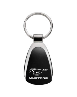 Automotive Gold Kckmus Ford Mustang Tear Drop Keychain Black