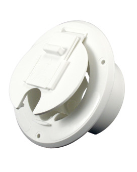 Jr Products S2310A White 30 Amp Round Electric Cable Hatch