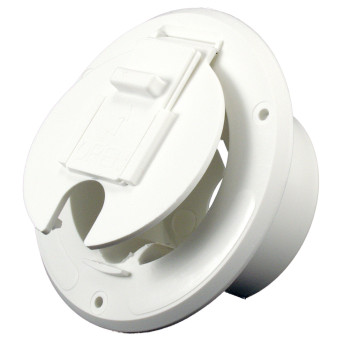 Jr Products S2310A White 30 Amp Round Electric Cable Hatch