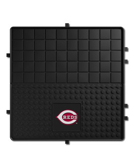 Fanmats 10888 Cincinnati Reds Heavy Duty Vinyl Cargo Mat 31X31 All Weather Trunk Mat Trunk Protection Black