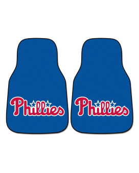 Fanmats 6452 Major League Baseball Philadelphia Phillies 2Piece Carpeted Cat Mats 18 In X 27 In