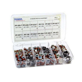 Pioneer PIOPPA-1 0.75 in. NPT Pipe Plug Assortment Fitting Kit Natural