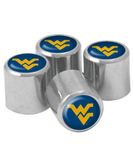 Ncaa West Virginia Mountaineers Metal Tire Valve Stem Caps 4Pack