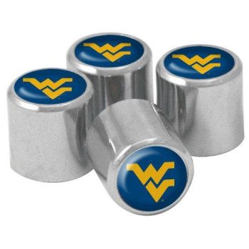 Ncaa West Virginia Mountaineers Metal Tire Valve Stem Caps 4Pack